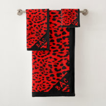 Roter Leopard-Druck