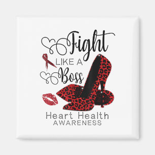 Roter Leopard Heels kämpfen wie ein Boss Healthy a Magnet