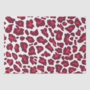 Roter Leopard-Muster Seidenpapier