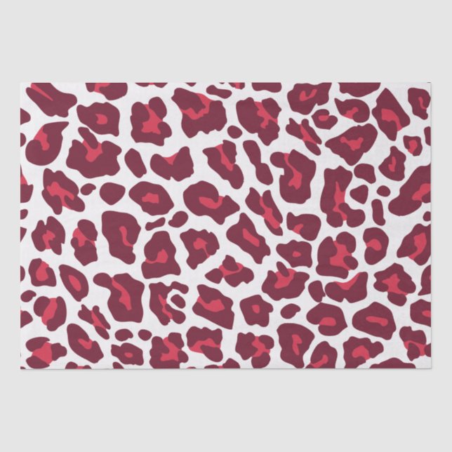 Roter Leopard-Muster Seidenpapier (Vorderseite)