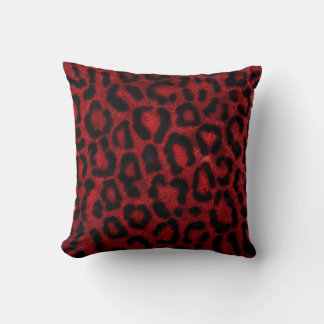 Roter Leoparden-Druck-Textur-Muster-Wurfkissen Kissen