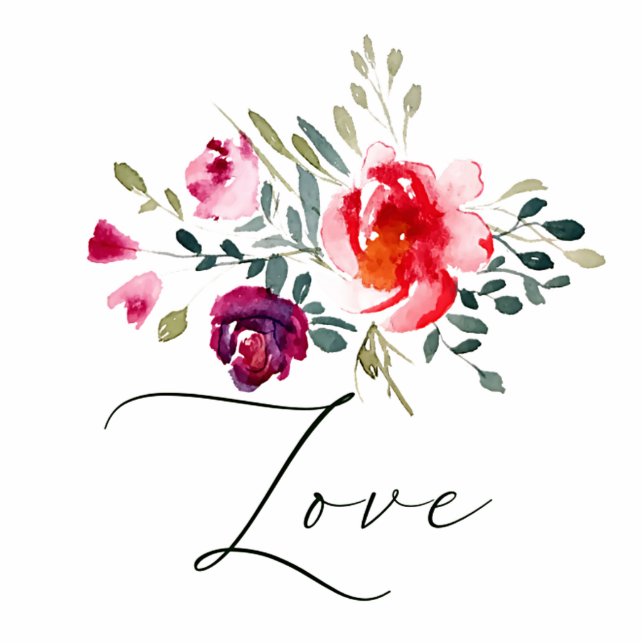 Roter Liebe-Magnet Fotoskulptur Magnet (Vorne)