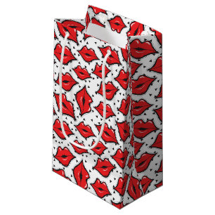 Roter Lippenkuss-Lippenstift u. Kleine Geschenktüte