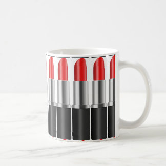 Roter Lippenstift Kaffeetasse