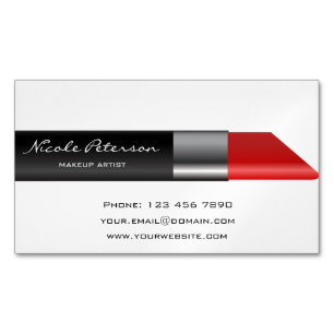 Roter Lippenstift Magnetische Visitenkarte
