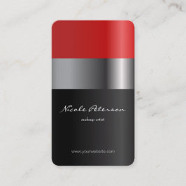 Roter Lippenstift - Maskenbildner Visitenkarte