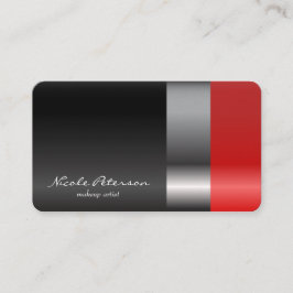 Roter Lippenstift - Maskenbildner Visitenkarte