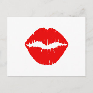 Roter Lippenstift Postkarte