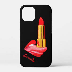 Roter Lipstick mit Personalisierung Case-Mate iPhone Hülle
