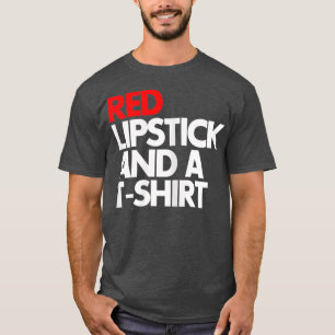 Roter Lipstick und T-Shirt-Kosmetologe T-Shirt