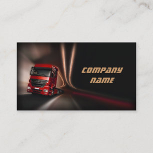 roter LKW in der Fahrkarte Visitenkarte