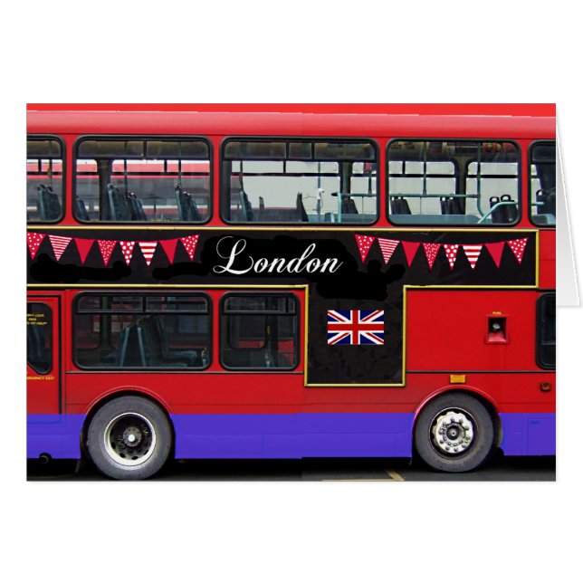 Roter London-Bus-Doppeldecker (Vorderseite (Horizontal))