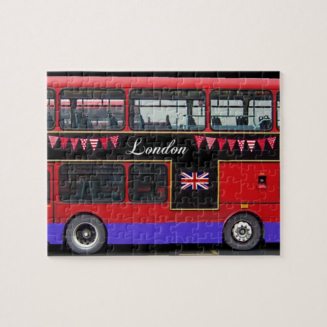 Roter London-Bus-Doppeldecker (Horizontal)