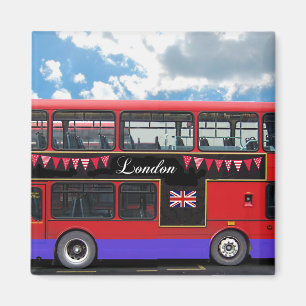 Roter London-Bus-Doppeldecker Magnet