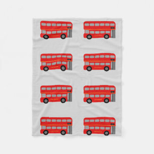 Roter London-Bus Fleecedecke