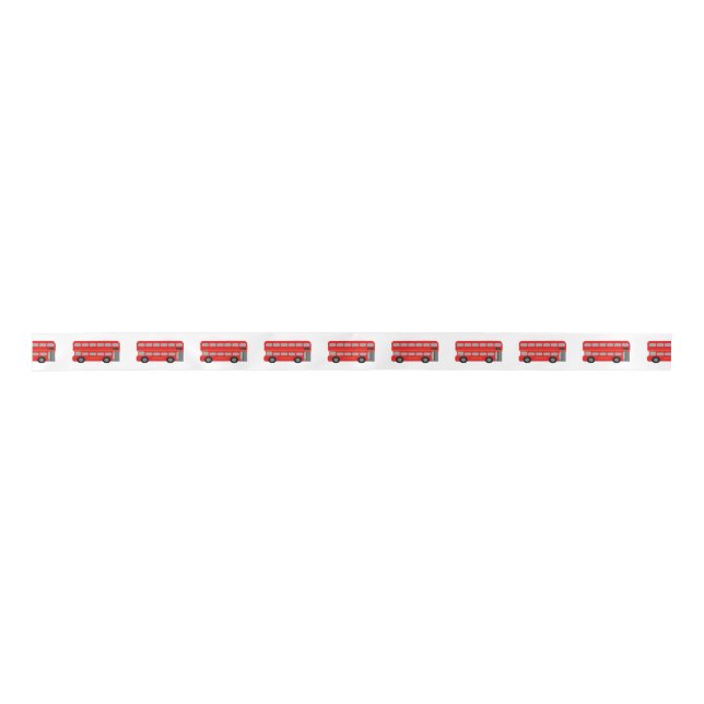Roter London-Bus Satinband (Vorderseite)