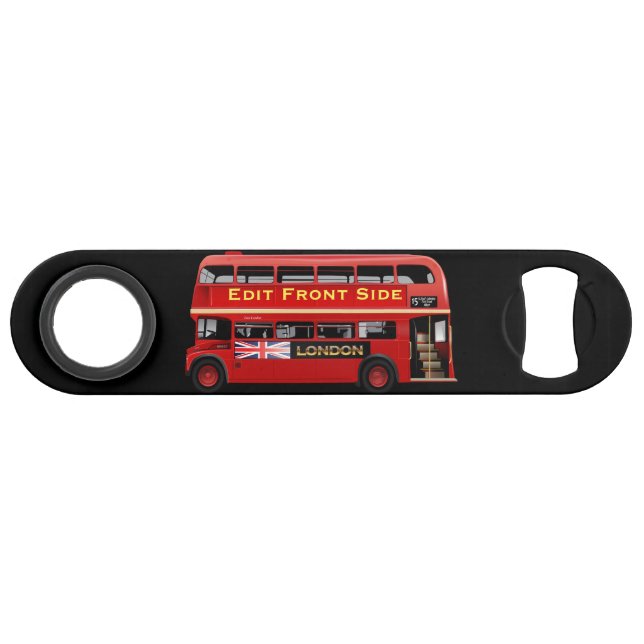 Roter London-Bus themenorientiert Speed Flaschenöffner (Vorderseite (Horizontal))