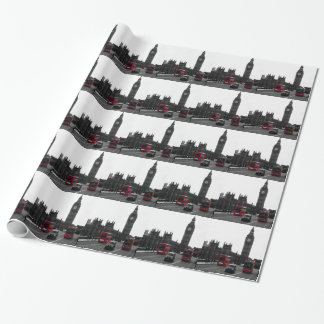roter London-Reisebus und Big Ben Geschenkpapier