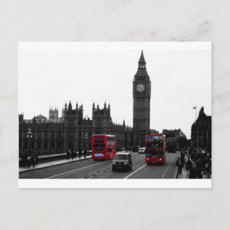 roter London-Reisebus und Big Ben Postkarte