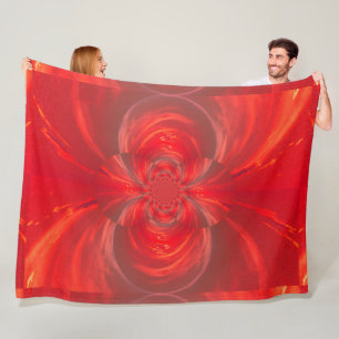 Roter Lotus Fleece Blankon