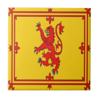 Roter Löwe Schottlands zügellose Flagge Fliese