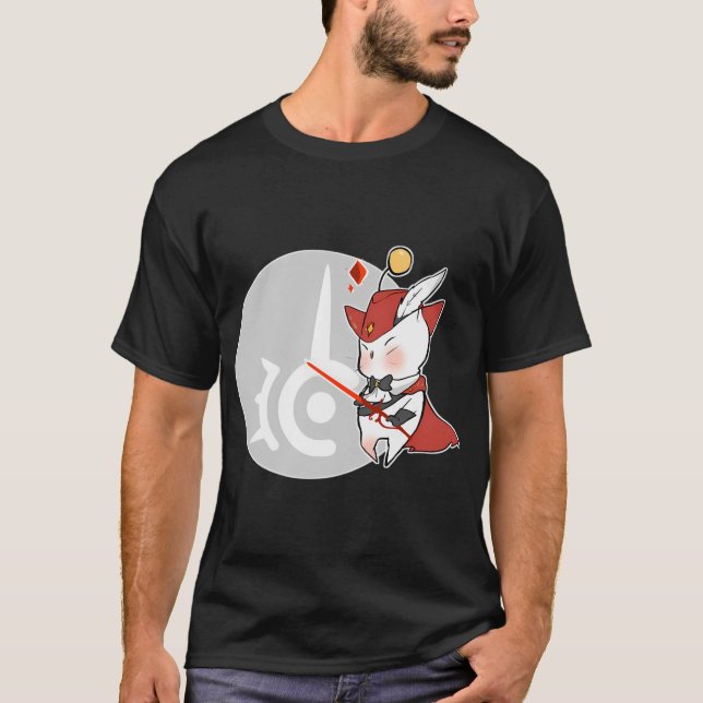 ROTER MAGIER MOOGLE FFXIV T-Shirt (Vorderseite)