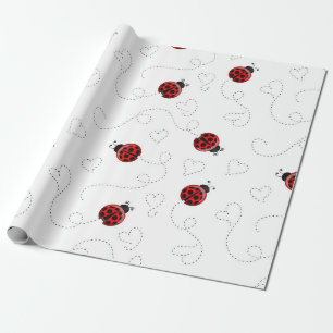 Roter Marienkäfer Käfer Insektenliebhaber Schwarze Geschenkpapier