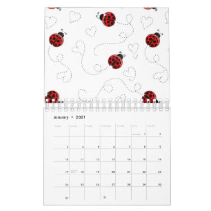 Roter Marienkäfer Käfer Insektenliebhaber Schwarze Kalender