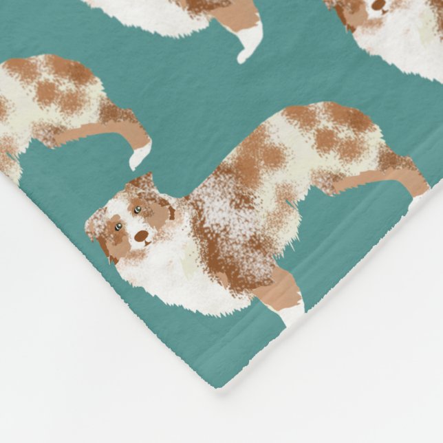 Roter Merle-Blanket Fleecedecke (Ecke)