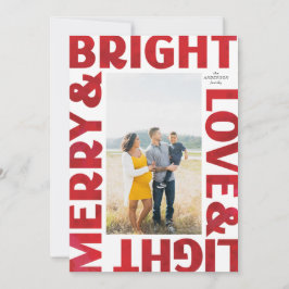 Roter Merry und helle Liebe in einem hellen Urlaub Feiertagskarte