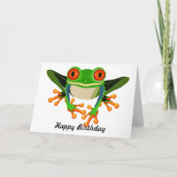 Roter mit Augen Baum-Frosch-Geburtstag