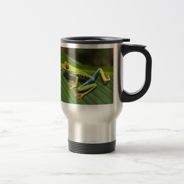 Roter mit Augen Baum-Frosch Reisebecher (Rechts)
