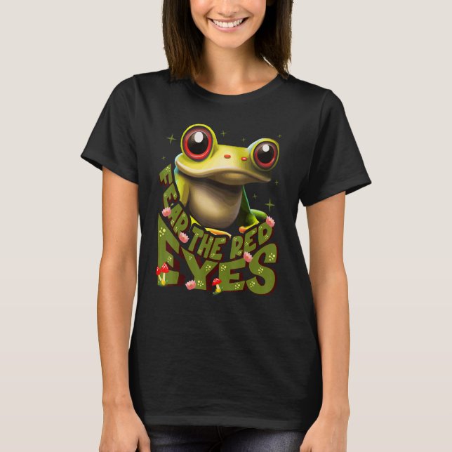 Roter mit Augen Baumfrosch Angst Rote Augen Regenw T-Shirt (Vorderseite)