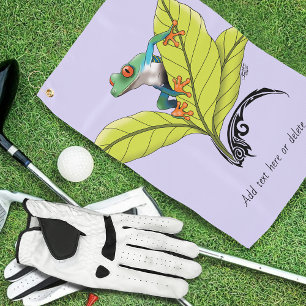 Roter Mit Augen Baumfrosch Golfhandtuch