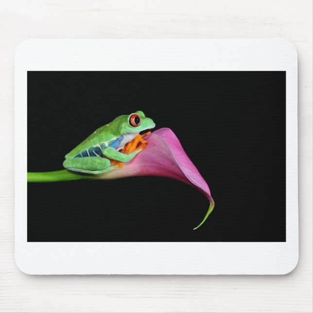 roter mit Augen Baumfrosch Mousepad (Vorne)