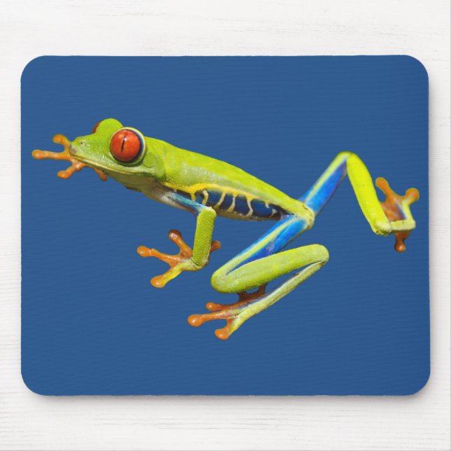 Roter mit Augen Baumfrosch Mousepad (Vorne)