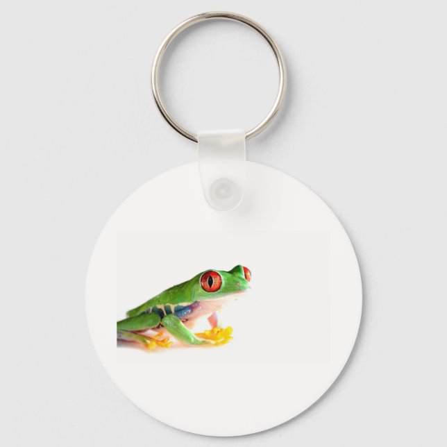Roter mit Augen Baumfrosch Schlüsselanhänger (Vorderseite)