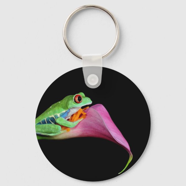 Roter mit Augen Baumfrosch Schlüsselanhänger (Vorderseite)