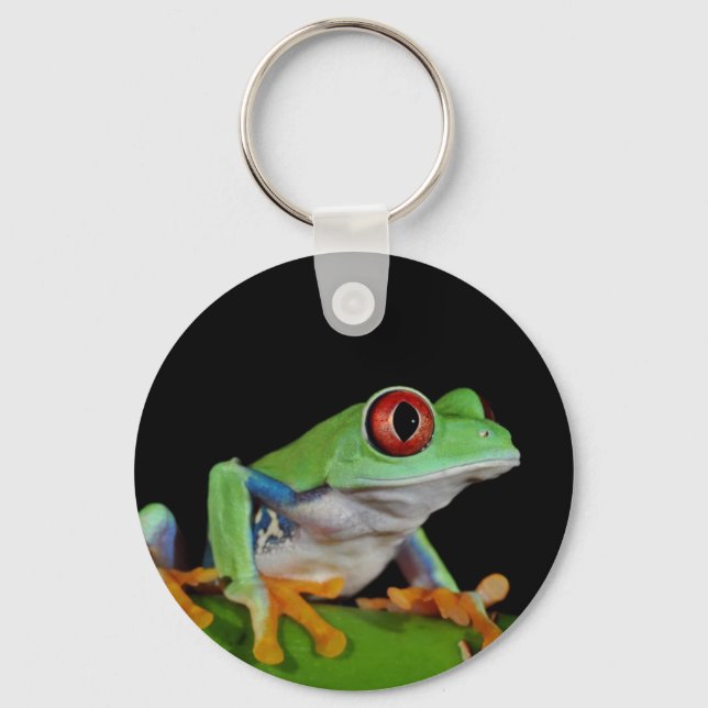 Roter mit Augen Baumfrosch Schlüsselanhänger (Vorderseite)