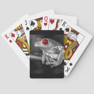 Roter Mit Augen Baumfrosch Spielkarten