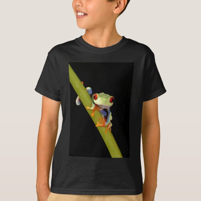 roter mit Augen Baumfrosch T-Shirt (Vorderseite)