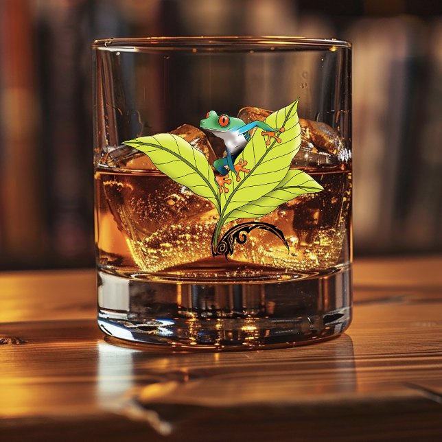 Roter Mit Augen Baumfrosch Whiskyglas (Von Creator hochgeladen)