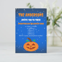 Roter Mit Augen Halloween Pumpkin Einladung