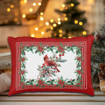 Roter Mockingbird Poinsettia Grenzen Elegant
