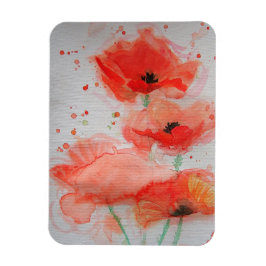 Roter Mohn Art Blumenstrauß Blume Magnet