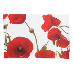 Roter Mohn Blume Farbenfroh, Abstrakt Kissenbezug