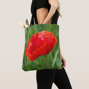 Roter Mohn-Blume Tasche