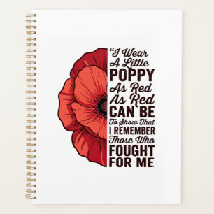 Roter Mohn Gedenkzitat Vektor-Shirt-Design_1 Planer