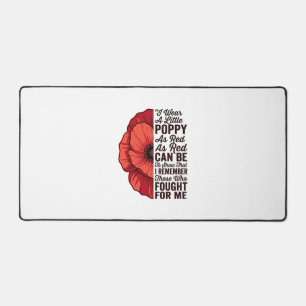 Roter Mohn Gedenkzitat Vektor-Shirt-Design_1 Schreibtischunterlage