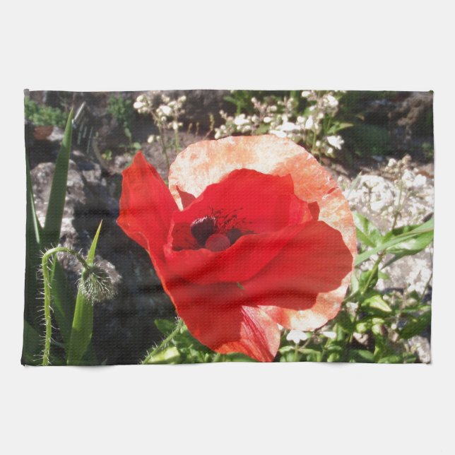 Roter Mohn Handtuch (Horizontal)